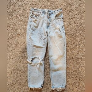 Abercrombie & Fitch Women's Light Blue Relaxed Jeans